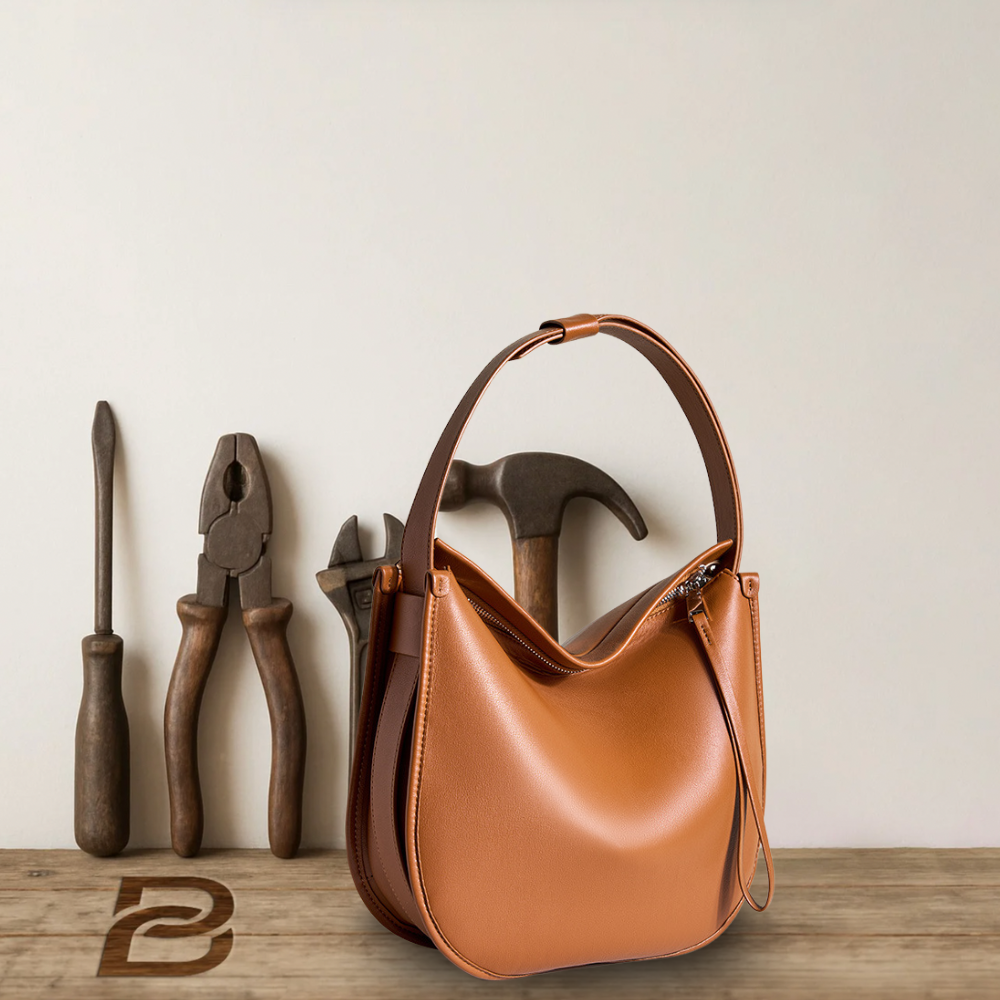 BERK | Classic Curve Leather Shoulder bag