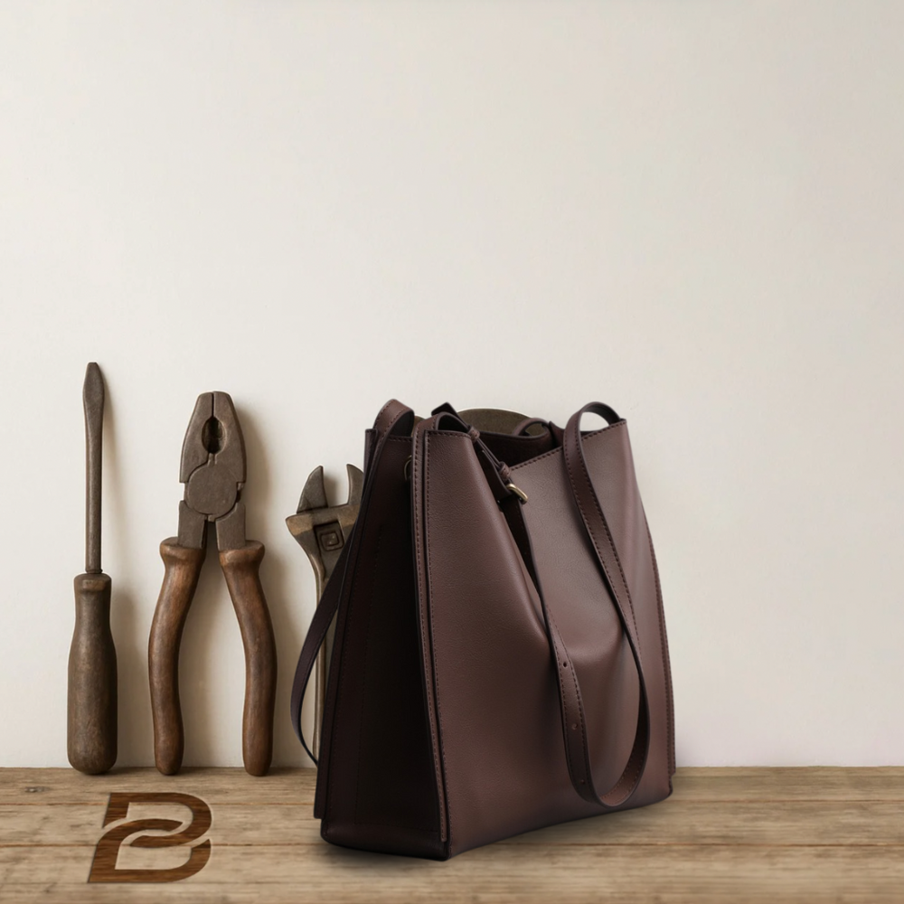 BERK | Retro tote bag made from genuine leather