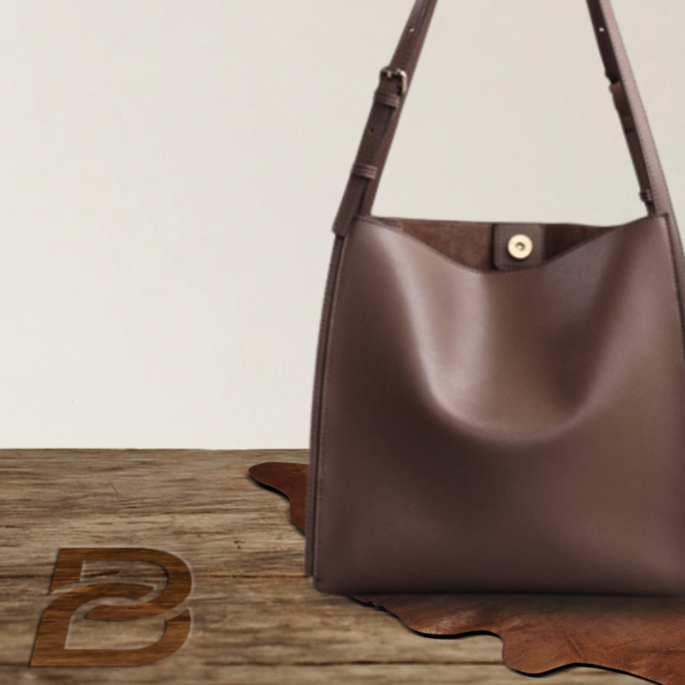 BERK | Retro tote bag made from genuine leather