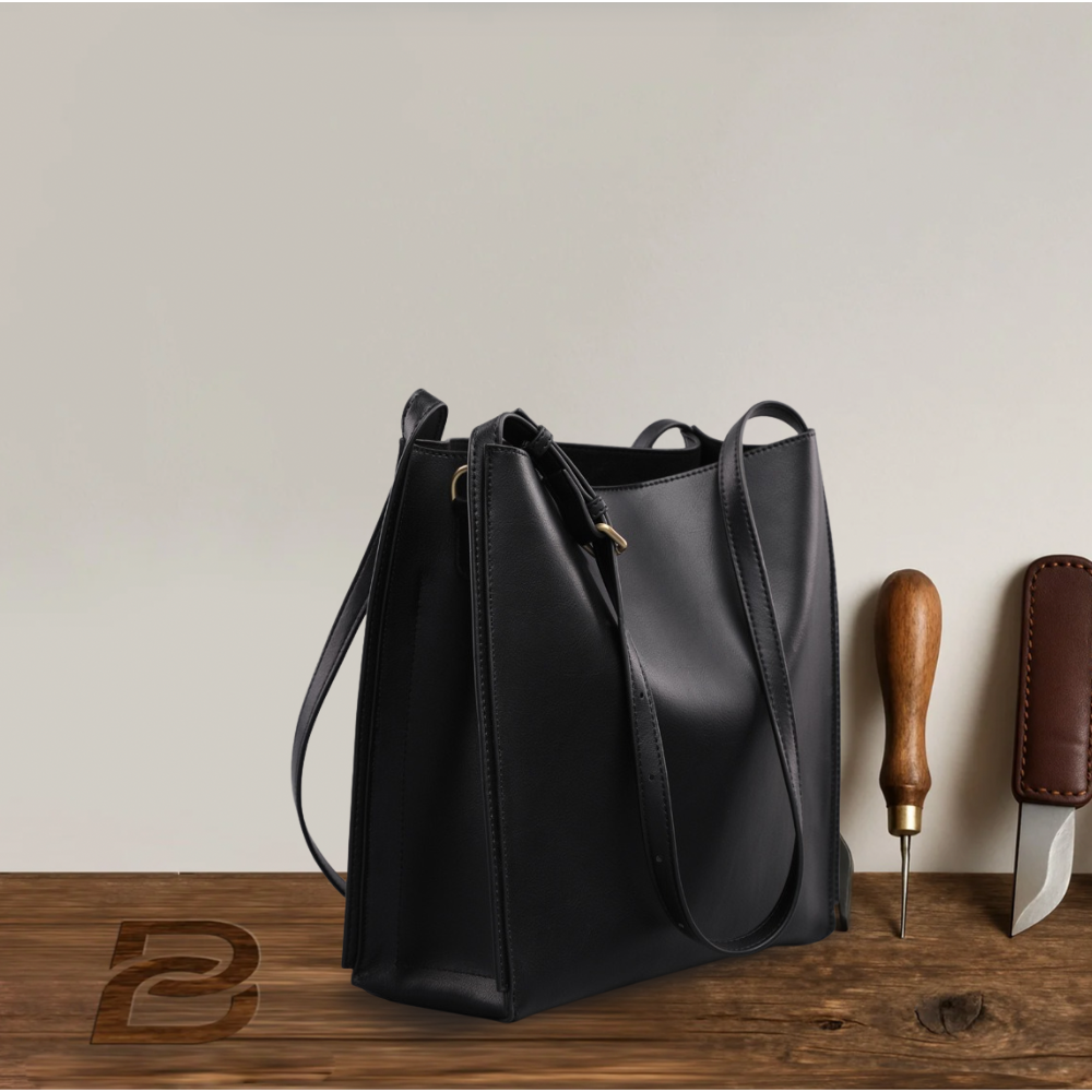 BERK | Retro tote bag made from genuine leather
