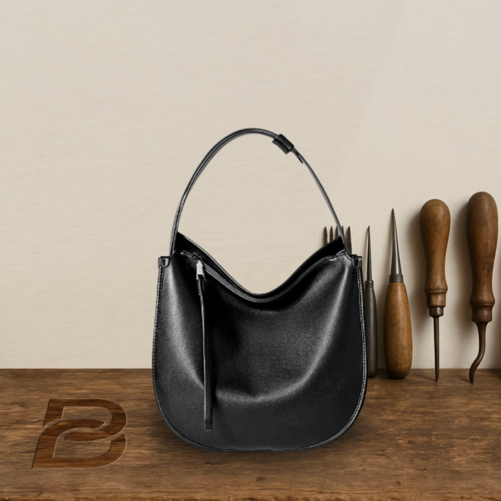 BERK | Classic Curve Leather Shoulder bag