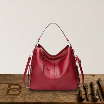 BERK | Minimalist two-way leather shoulder bag in vintage style