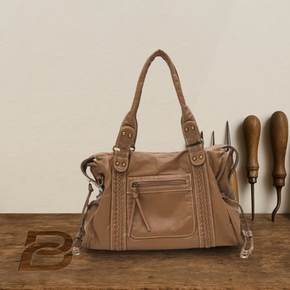 BERK | Retro leather handbag with large capacity