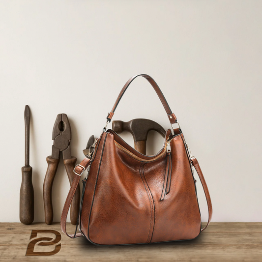 BERK | Minimalist two-way leather shoulder bag in vintage style