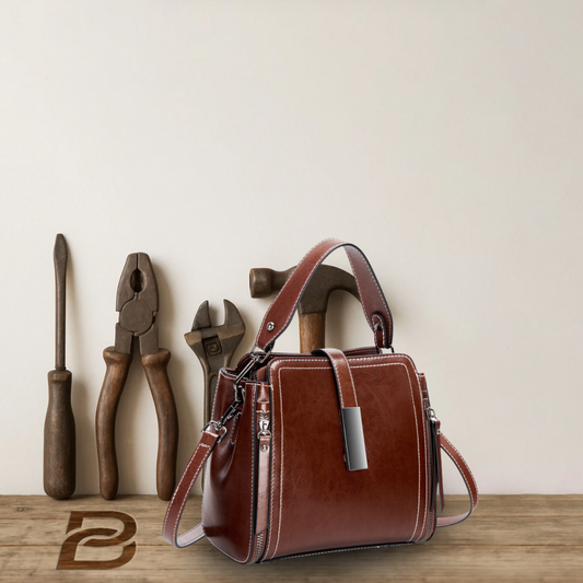BERK | Retro handmade leather two-way bag
