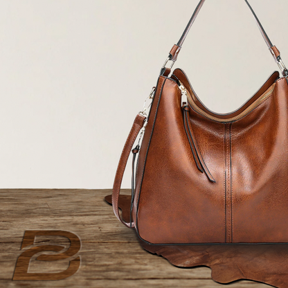 BERK | Minimalist two-way leather shoulder bag in vintage style