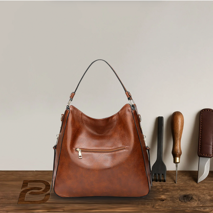 BERK | Minimalist two-way leather shoulder bag in vintage style