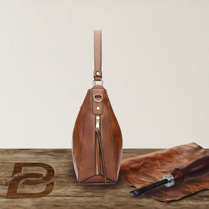 BERK | Minimalist two-way leather shoulder bag in vintage style