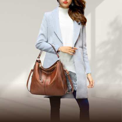 BERK | Minimalist two-way leather shoulder bag in vintage style